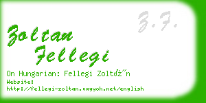 zoltan fellegi business card